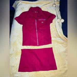 Red 2 PC DICKIES SKIRT OUTFIT‼️‼️